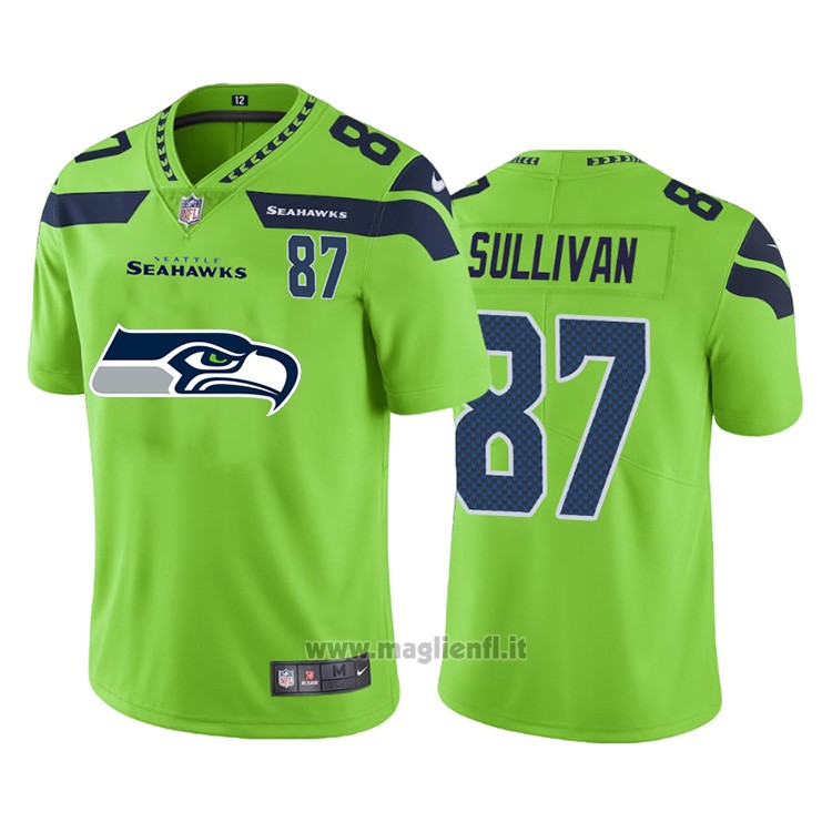 Maglia NFL Limited Seattle Seahawks Sullivan Big Logo Number Verde